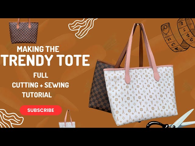 How to Make the Viral Trendy Tote Bag (Full cutting and sewing tutorial) 