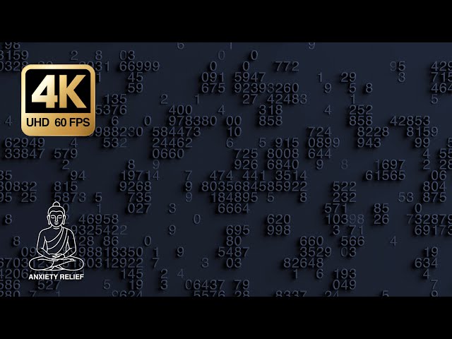 Dark Numbers Background 4K • 3 Hours Random Numbers Loop • Math, Coding & Study Focus (No Music)