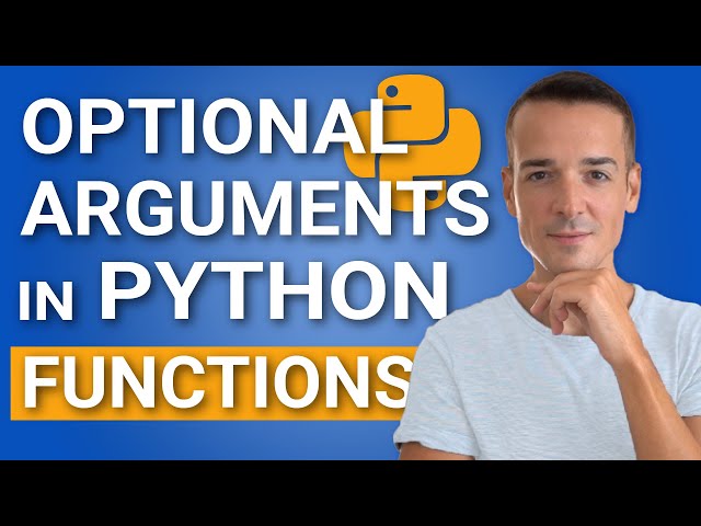 How to declare OPTIONAL function arguments in Python