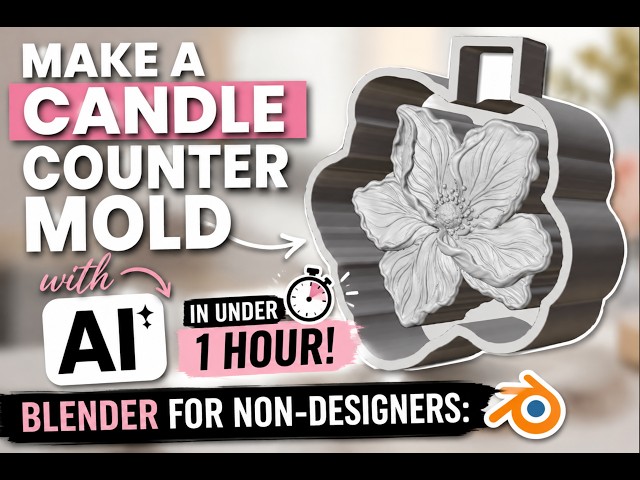 How to Make a Candle Counter Mold with AI in Under 1 Hour - Blender for Non-Designers