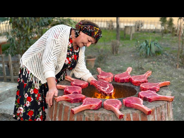 Grandma Cooks Clay Covered Tomahawk Steak - What Comes Out Will Amaze You!
