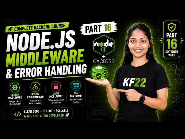 Mastering Custom Middleware & Error Handling in Express.js | Node.js Class 16