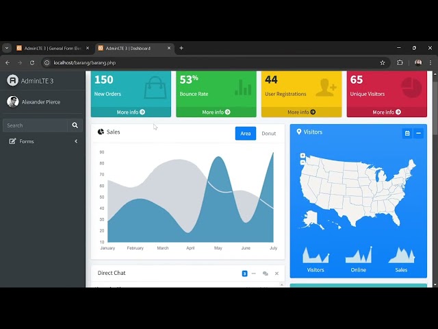 tutorial PHP crud with the adminLTE