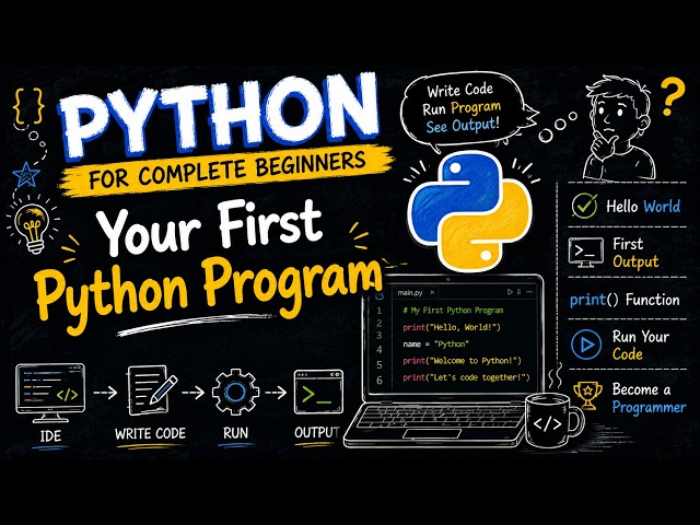 6. First Python Program | Write Your First Python Code | Python for Beginners