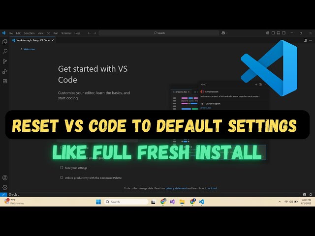 How to Reset VS Code to Default Settings | Like Full Fresh Install (2026 Guide)
