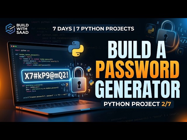 I Built a Password Generator in Python 🔐 | Python Project 2/7