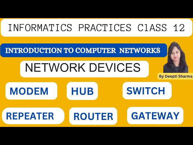 Network Devices | Introduction to Computer Networks | CBSE Exam, class 12   Network Devices Class 12