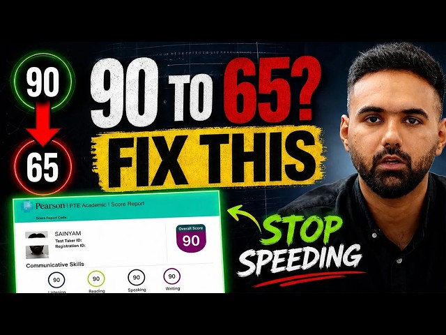 PTE Scores 90 to 65? Do THIS to Get Back to 90 (2026)