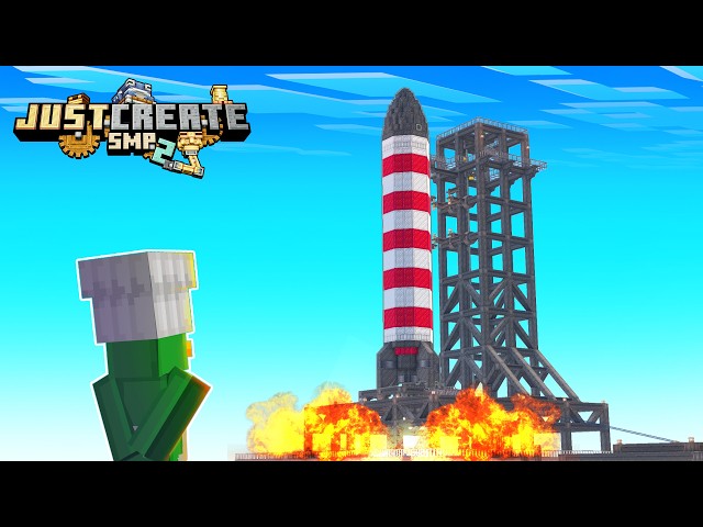 I built a A̶L̶M̶O̶S̶T̶ REALISTIC ROCKET in Create Mod! Just Create 2: Ep8