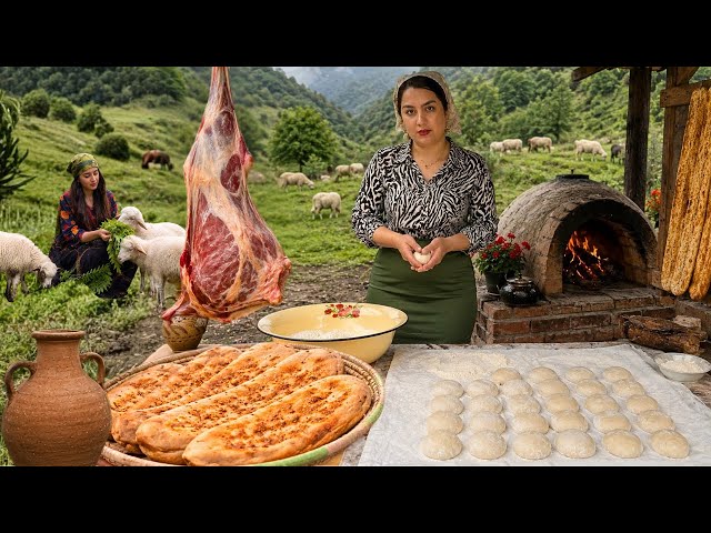 Rural Life :Ancient Village Stew with Lamb Leg , Slow Cooking & Community Life 🍲🔥
