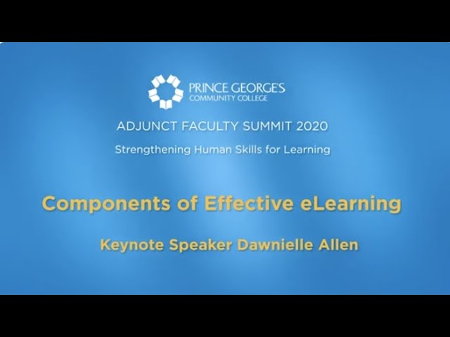 Keynote Speaker Dawnielle Allen - Components of Effective eLearning