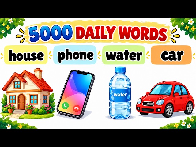 🔥 **5000+ Daily English Words You NEED to Know | English Vocabulary for Beginners**