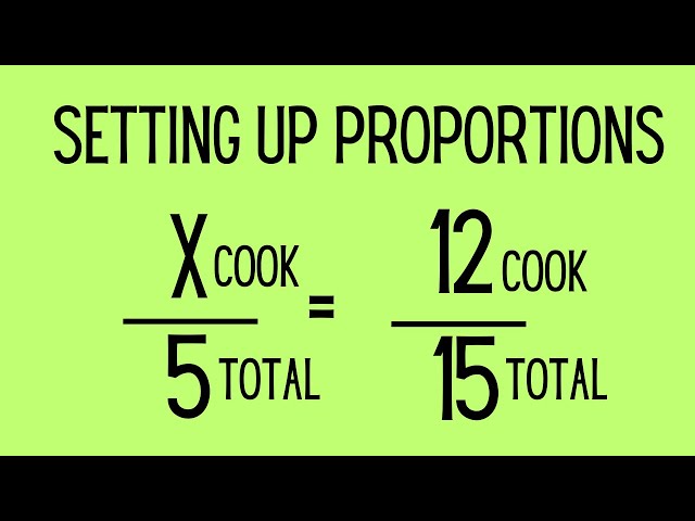 Setting Up Proportions to Solve Word Problems