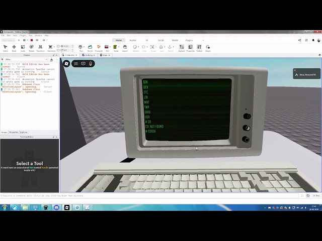 Unix on Roblox.