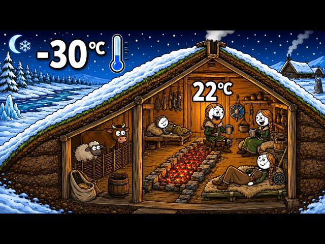 How Vikings Built a HEATING SYSTEM in  30°C Winters With NO Electricity