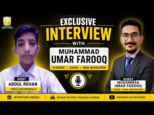 Exclusive Interview with Muhammad Umar Farooq | AI, Coding & Web Development | Abdul Rehan FW