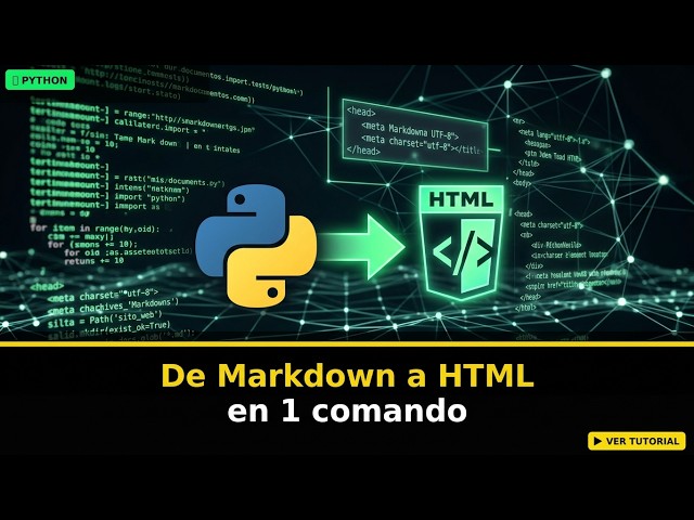 Como convertir Markdown a HTML con Python en 1 comando