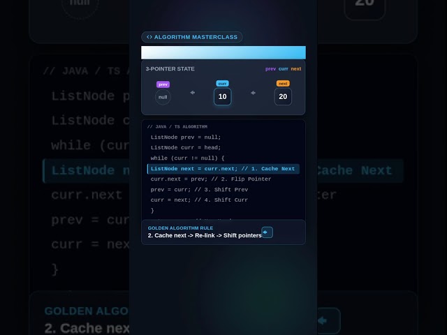 Reverse a Linked List in Seconds (No Data Loss!) #Shorts