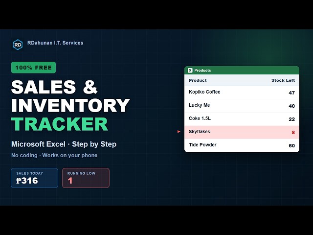 Free Sales & Inventory Tracker in Excel (Step by Step)