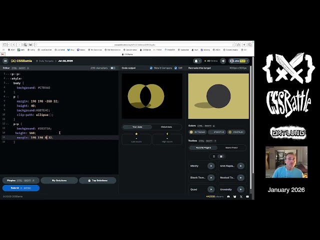 CSSBattle for JANUARY 22 (2026)