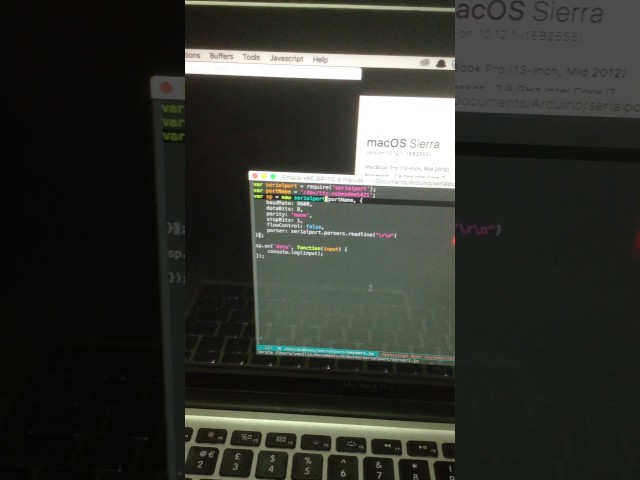 Arduino - node.js - Serial Monitor - terminal