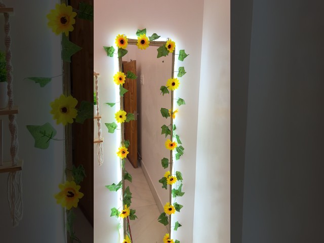 Mirror Makeover | My Room Transformation: Purple to Yellow 🌻  #diy #diycrafts