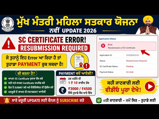 Mukhyamantri Mahila Samman Yojana Form Resubmission: Why You Haven't Received Your Money - See Fu...