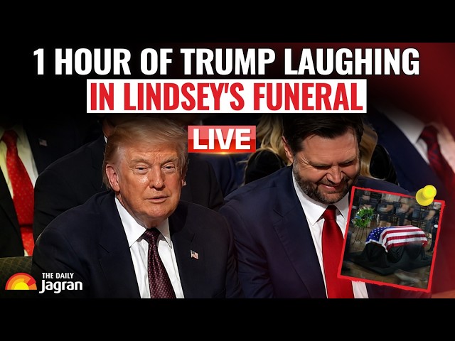 LIVE: 1 HOUR of TRUMP Joking Around in LINDSEY GRAHAM's FUNERAL