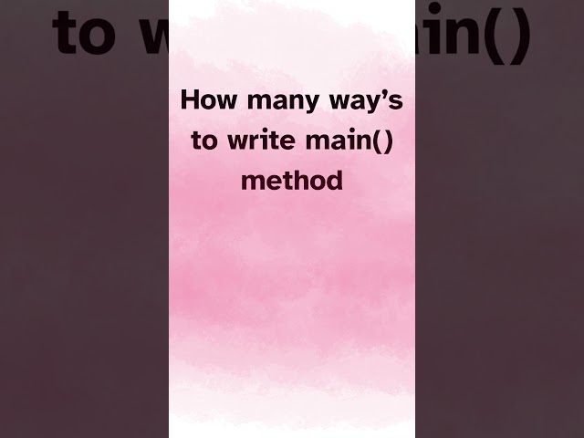 Freshers Confused? 😵 Only ONE main() Method Matters! | Java #Shorts #java  #javainterview