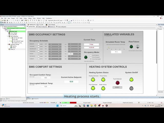 First PLC project - Start of BMS system in CODESYS with Visualisation 