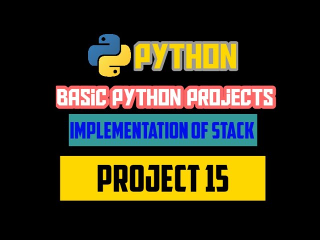 Implementation of stack project in python 🔥 // basic python #coding #python