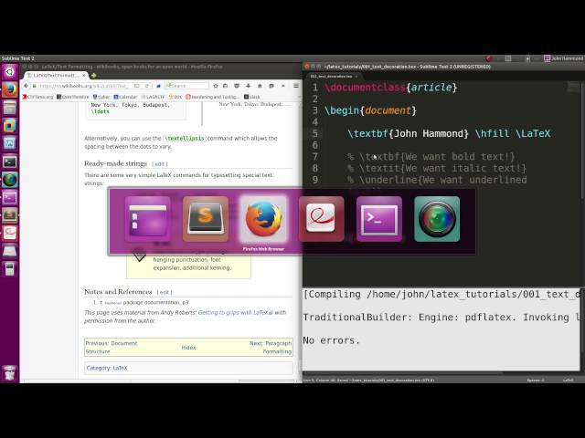 LaTeX 01: Text Formatting