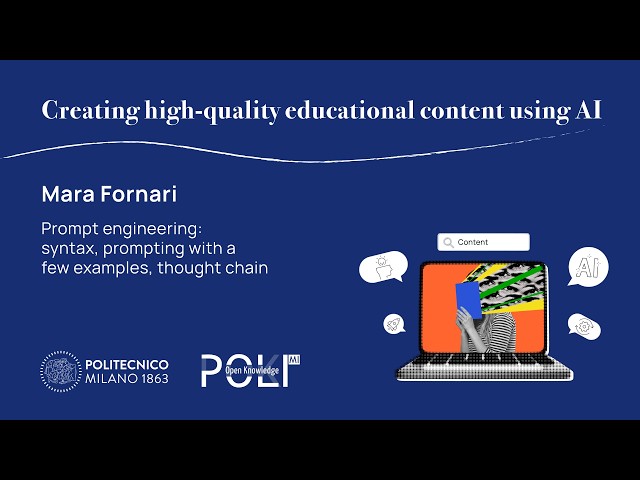 Prompt Engineering: syntax, few-shot prompting, chain-of-thought (Mara Fornari)