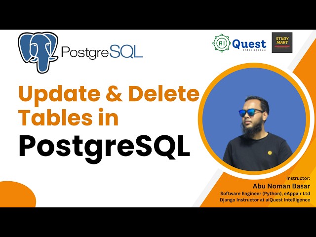 #04 Update and Delete Table Data in PostgreSQL