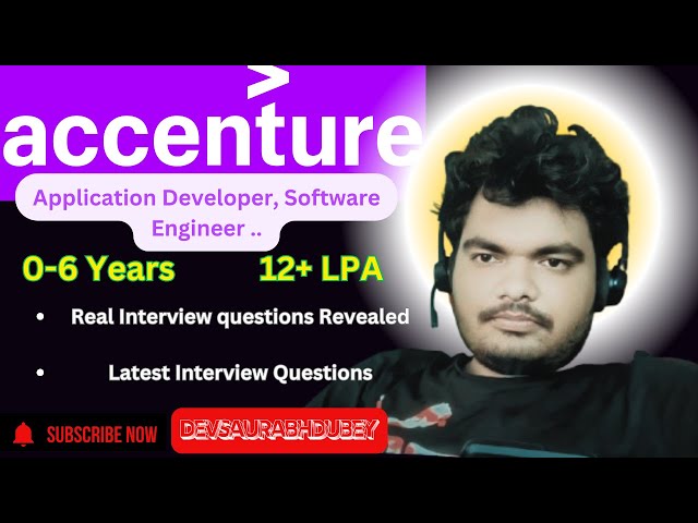Accenture Application Developer | Accenture Interviews | Java | Backend Developer