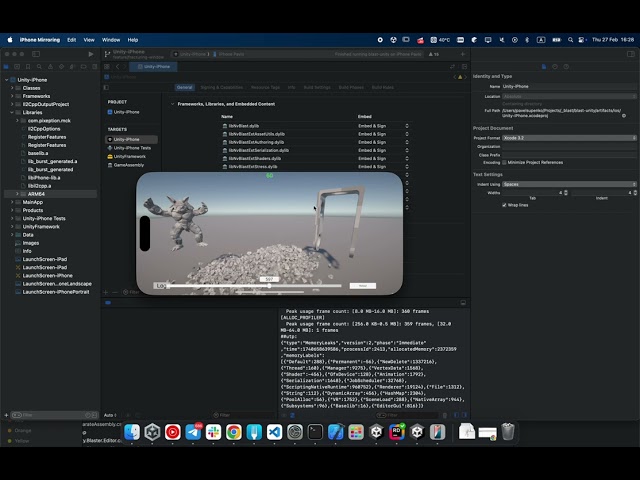 Nvidia Blast Unity iOS test iPhone 16