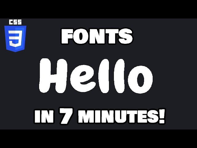 Learn CSS fonts in 7 minutes! 🔤