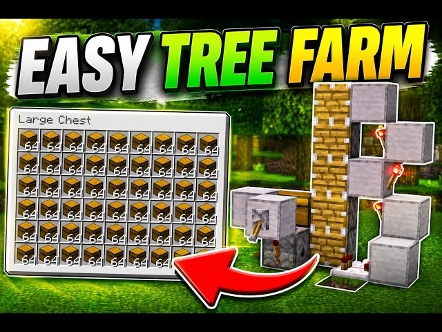 Easy Automatic Tree Farm in Minecraft 1.21 (Tutorial)