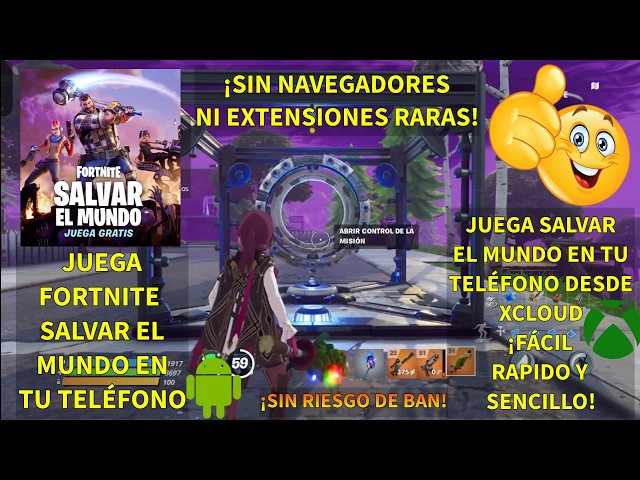 COMO JUGAR FORTNITE SALVAR EL MUNDO EN TELÉFONO [BETTER XCLOUD] [XBOX XCLOUD] TUTORIAL 2026