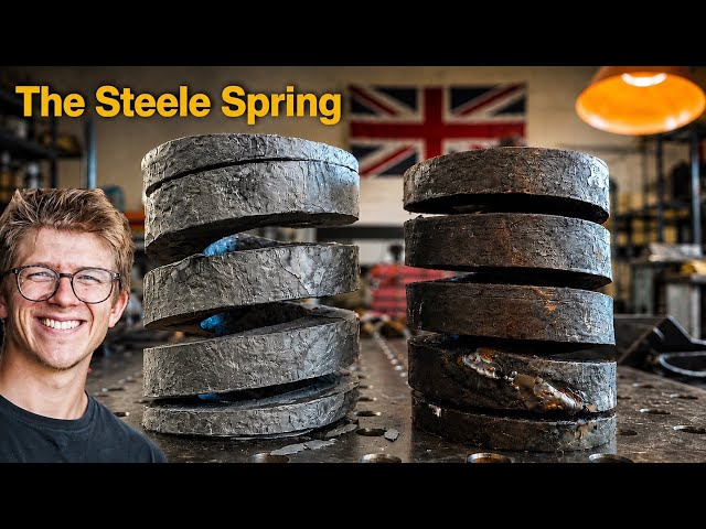 Hand forged for a 117year old steam engine!! Fitting our new spring.. 