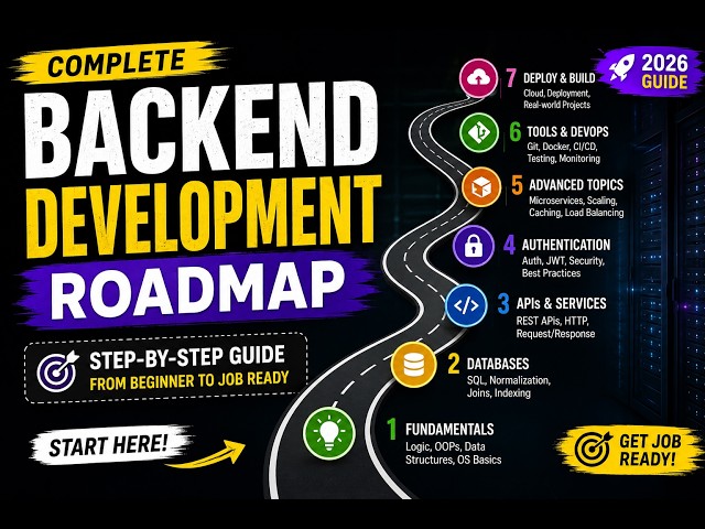 Complete Backend Developer Roadmap 2026  | Beginner to Advanced