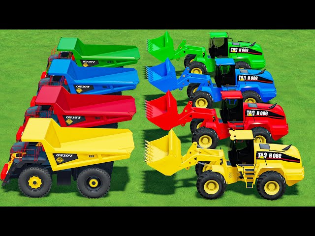 RAINBOW MACHINES AT WORK! EXTREM LOADER MOVES SAND WITH MONSTER TRUCKS – FS22