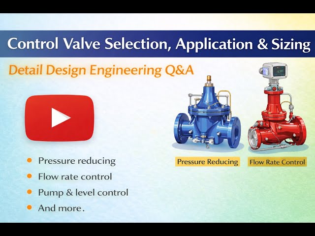 Control Valve Selection, Application & Sizing – Detail Design Engineering Q&A