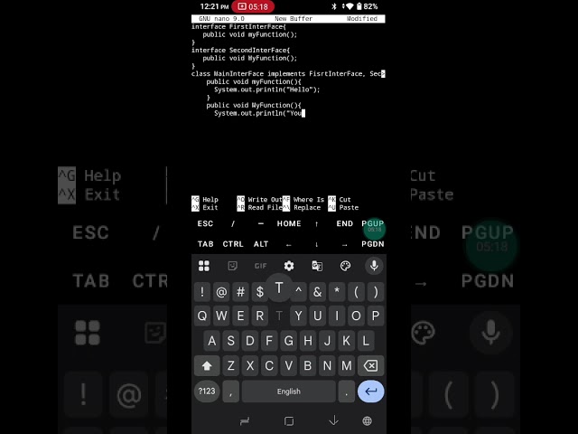 Multiple InterFace in Java and Implements #youtube #coding #java #android #termux