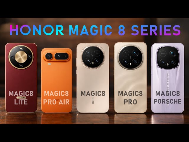 Honor Magic 8 Pro Air vs Magic 8 Lite vs Honor Magic 8 vs Magic 8 Pro vs Honor Magic 8 Pro Porsche