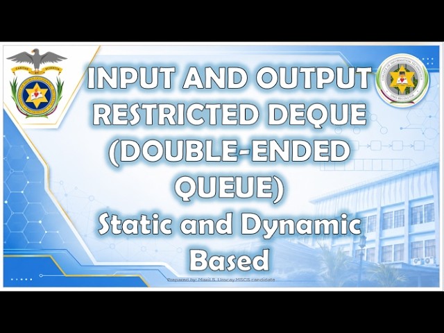 Input and Output Restricted Double-Ended Queue (Deque): Static vs Dynamic Array Visualization