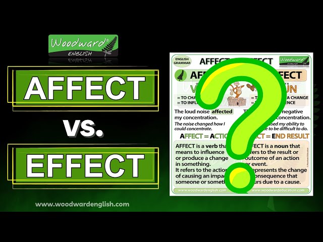 AFFECT vs. EFFECT - What's the difference? | Learn English Grammar | Advanced English lesson