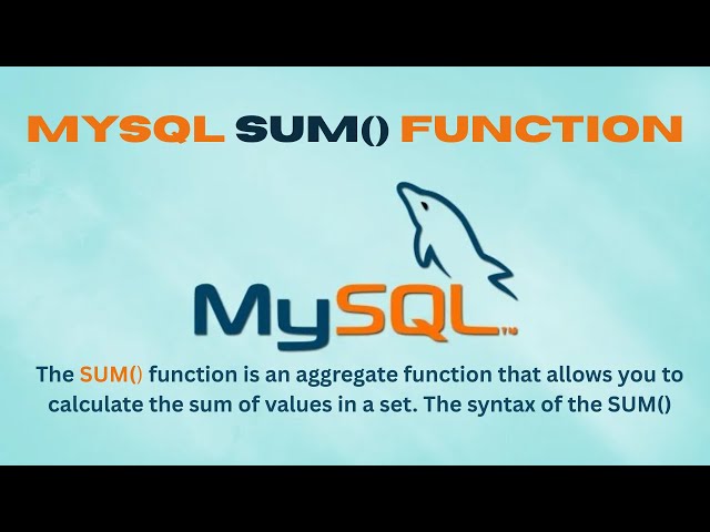 MySQL SUM function