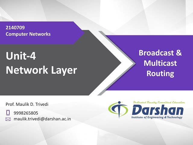 4.14 - Broadcast and Multicast Routing
