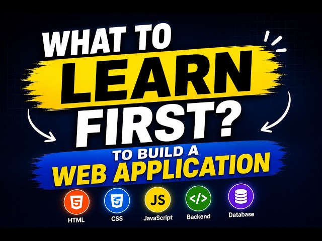 What to Learn First to Build a Web Application? | Complete Roadmap for Beginners